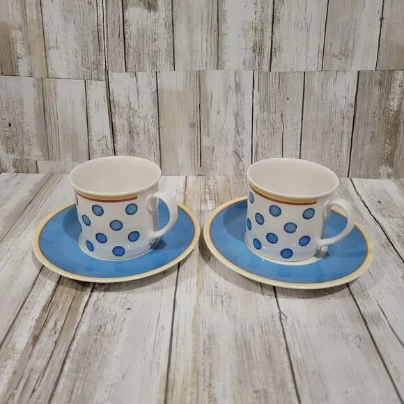Villeroy & Boch Twist Anna  Cup And Saucer Set Of 2