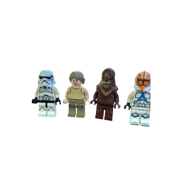 LEGO Star Wars Minifig Lot Of 4 Clone Troopers Luke Skywalker Chewy