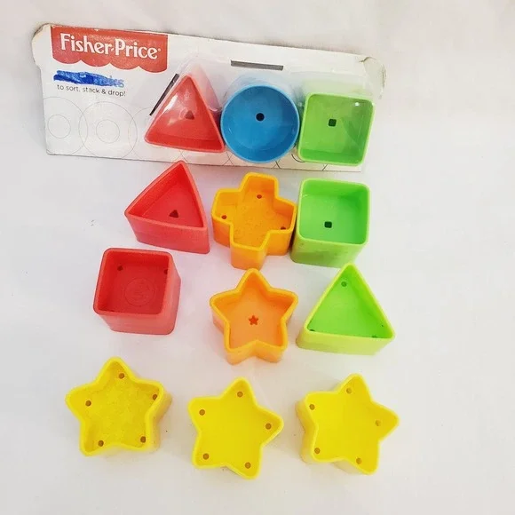 12‎ Pc Fisher Price Replacement Shape Sorter First Blocks