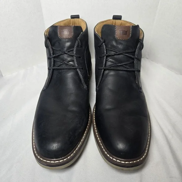 Florsheim Norwalk Leather Chukka Boots Mens 9.5M Black Comfortech Flex Sole
