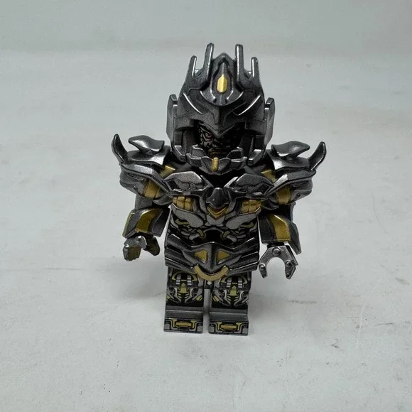 Transformers Megatron Custom Minifigure Metallic Silver‎ Gold Decepticon Figure
