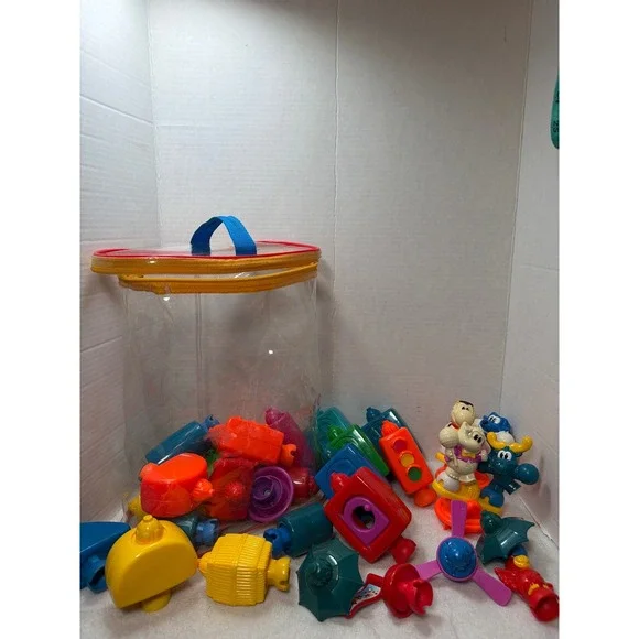 VTG 2004 Fisher Price Pop-Onz Building Blocks Kids  Multicolor 30ctToy Set