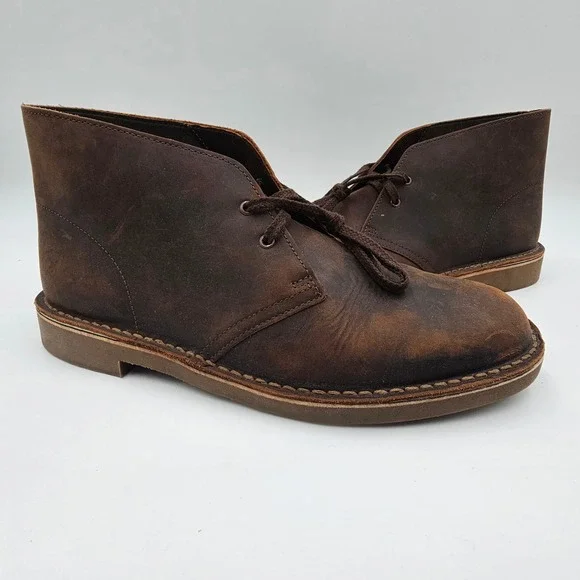 Clarks Collection Bushacre 3 Mens Brown Leather Chukka Desert Boots 9 26150290