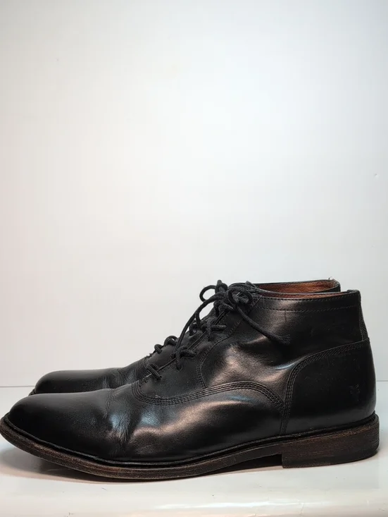 Frye Black Leather Chukka Lace-Up ankle Boots mens size 13