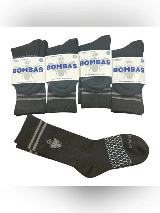 BOMBAS Bundle of 5 Pairs Size Small Black Half Calf Socks NWT