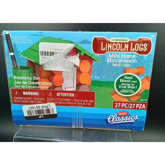The Original Lincoln Logs Mini Home Building Set 27 Pieces Real Wood