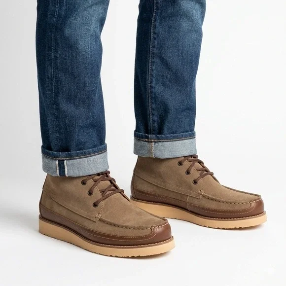 Dockers Calgary Supreme Comfort Boots Mens Taupe Moc Toe Chukka 9.5 **NEW**
