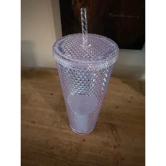 Starbucks Iridescent Lavender Lilac Studded‎ Venti Tumbler 24oz Cold Cup New