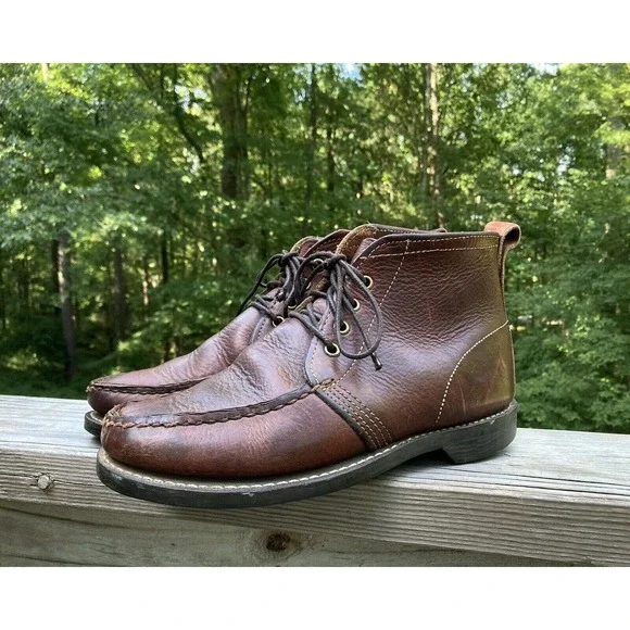Vintage ORVIS‎ Brown Leather Gro-Cord Chukka Chelsea Boot Shoes MEN’s Sz 10