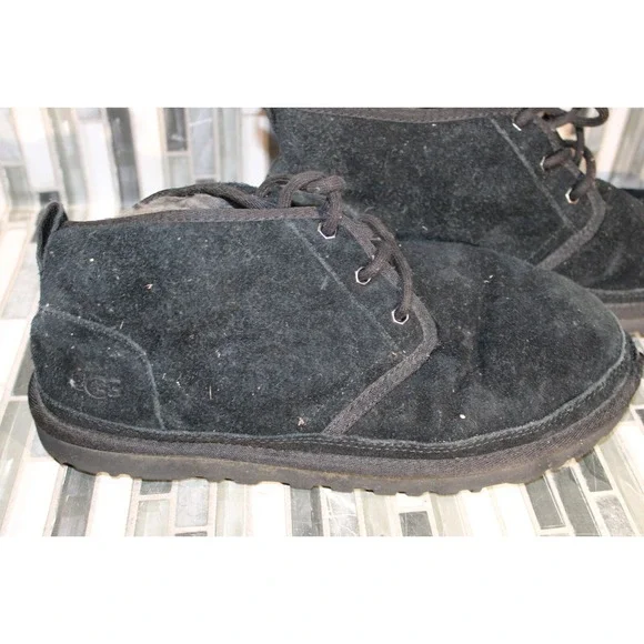 UGG 3236 Neumel Men's Suede‎ Wool Chukka Boots - Black - Size 9