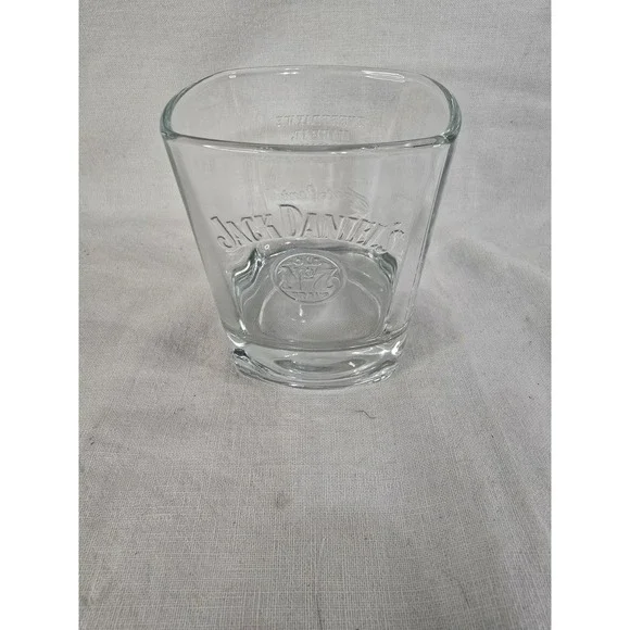 Jack Daniels Old‎ No 7 Brand Whiskey Barware Rocks Glass Tumbler Square