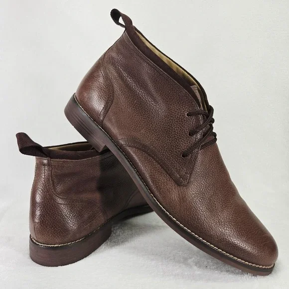 Cole Haan Shoes Mens 11 Brown Leather Curtis Chukka Boots Ankle Lace Up Casual
