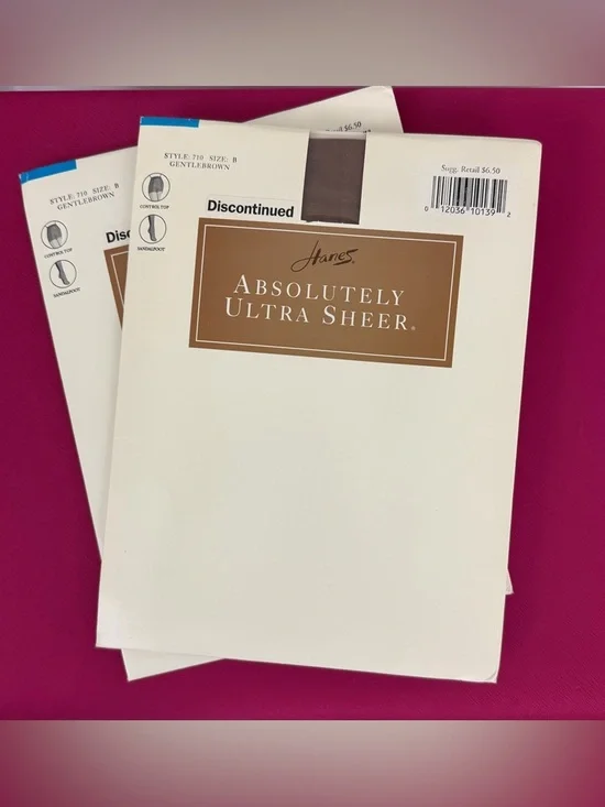 Hanes Absolutely Ultra Sheer Control Top sandal foot 2 Pack Gentle Brown Size B