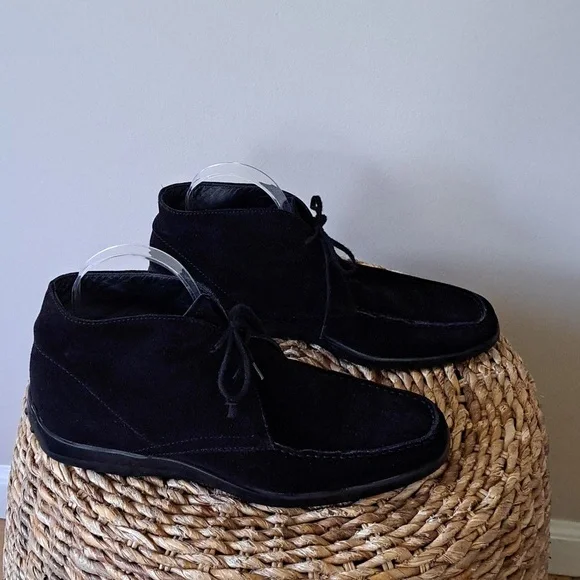 Tod's Mens‎ Polacco Black Suede Leather Lace Up Oxford Style Boots IT7.5/US8.5