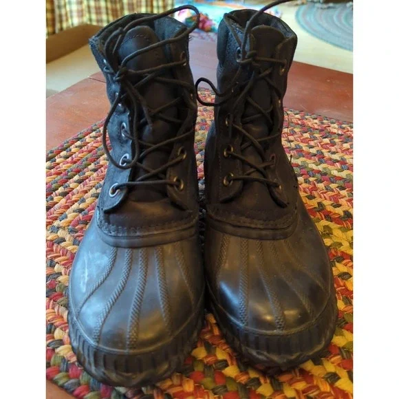 Sorel Cheyanne Lace-Up Waterproof Duck Boot Black US Men Size 9‎ Gently Used