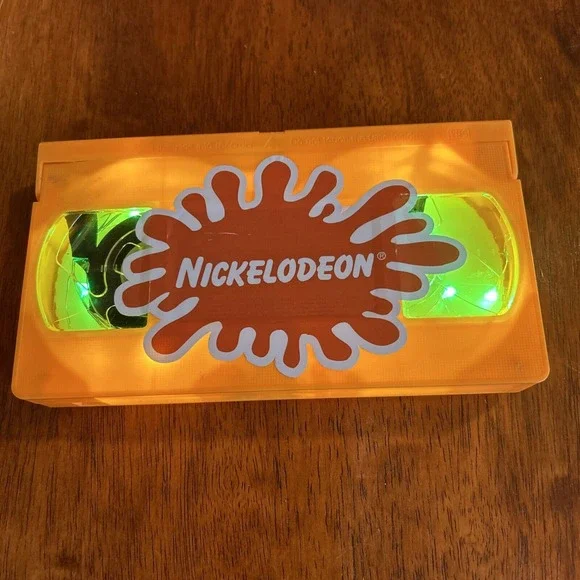 Custom Nickelodeon Orange VHS Splat Light Display C2‎