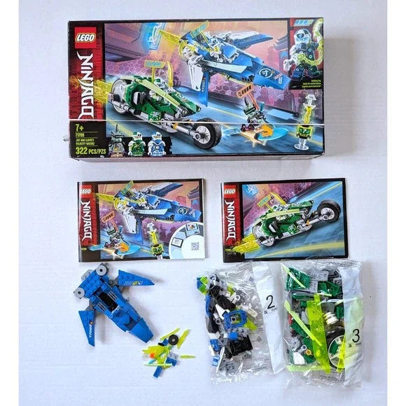 INCOMPLETE READ Lego‎ Ninjago Jay and Lloyds Velocity Racers 71709 in Box