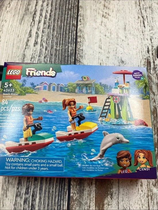 LEGO Friends Beach Water Scooter Fun Set 42623 – 84 pcs – New in Box 🏖️🐬