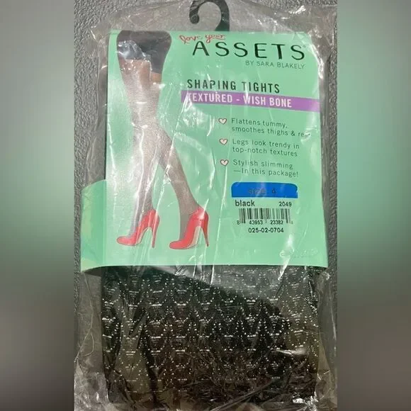 New in package- Assets by Spanx Shaping tights - size 4 wishbone Black