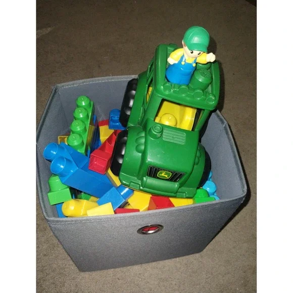 Mega blocks with farmer and tractor