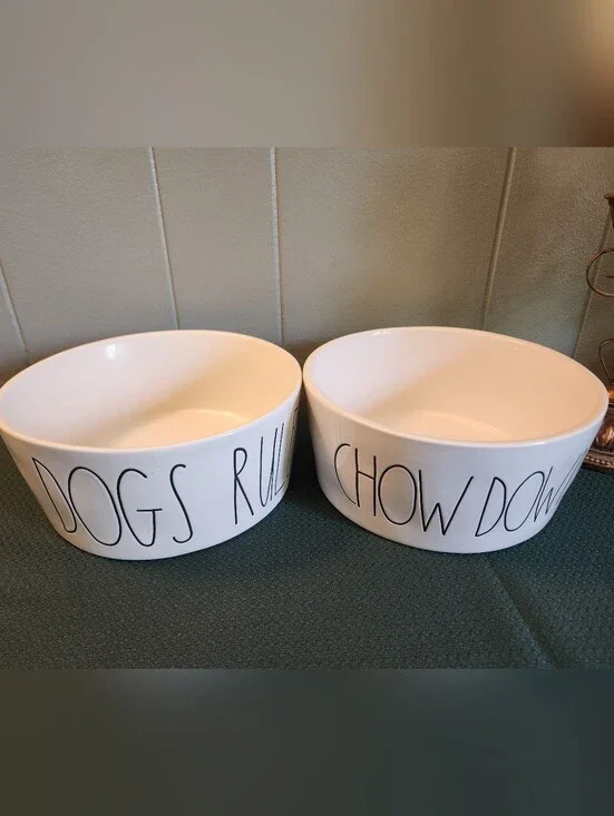 Set Of Dog Bowls By Rae Dunn