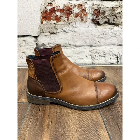 Pikolinos York Chelsea Boots Leather Textile Cuero Dress Shoes Work Wedding