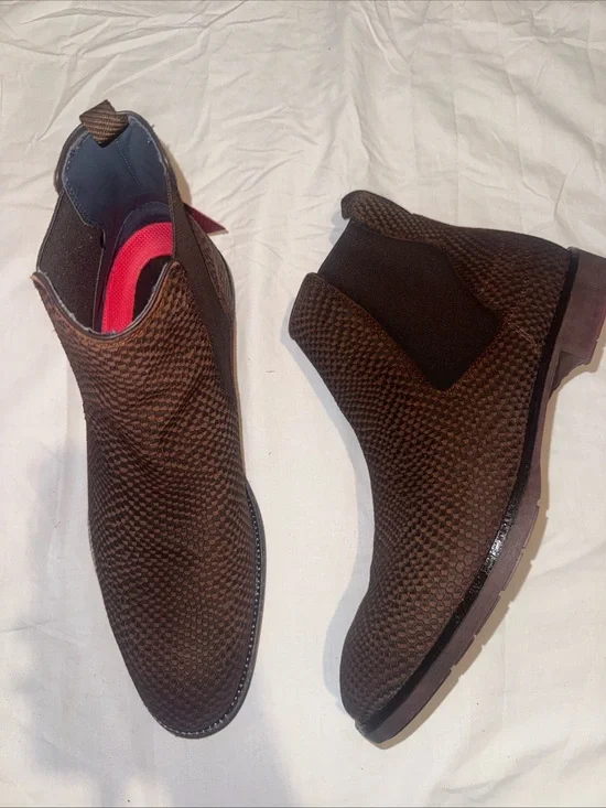 Stacy Adam Kayden Chelsea Boot Brown Leather Size 12 Date Night Trendy