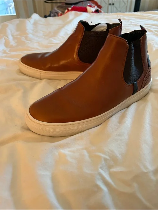 Ted Baker Men's Lykeen Sneakers brown leather size men seven new without box