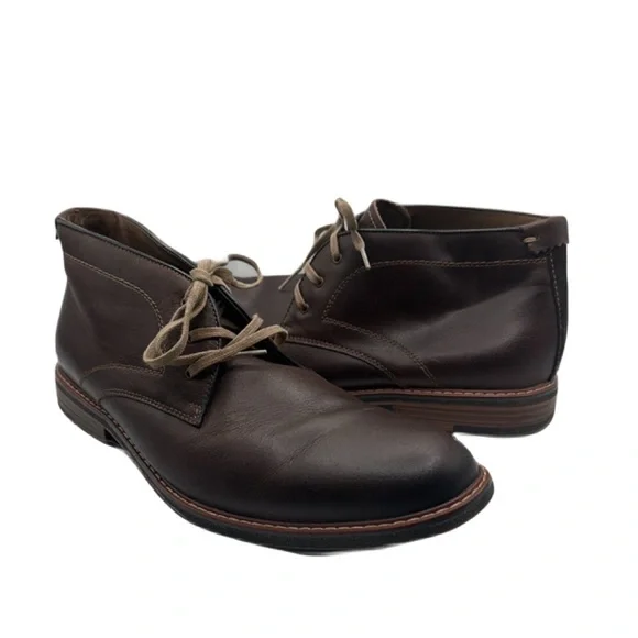 Chaps Sz 12 Brown Leather Chukka Boots Classic Design‎