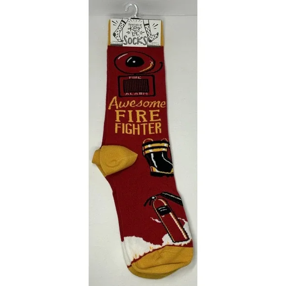Firefighter Socks Primitives By Kathy LOL‎ Socks Awesome Unisex NWT