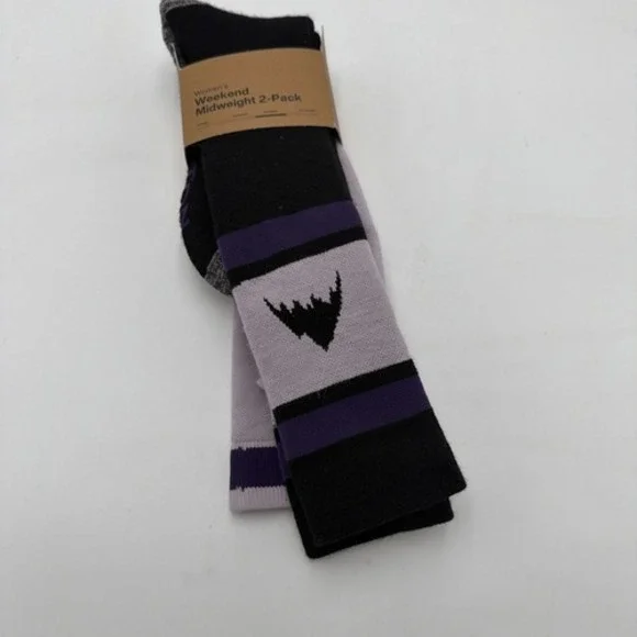 Burton Women's Standard Weekend Midweight Socks (2 Pack)  Med/LG Shoe Size 7-10