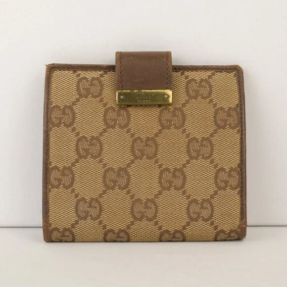 Gucci GG Canvas Monogram Bifold Wallet, Brown/Tan