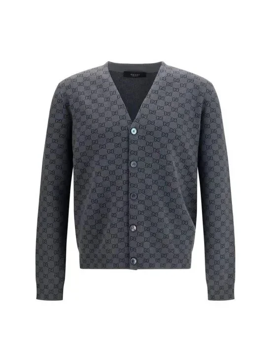 Gucci Gg Wool And Silk Cardigan Tag Size M Men