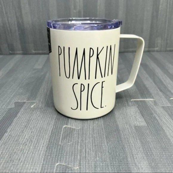 Rae Dunn Pumpkin Spice Tumbler Mug 12 oz Halloween Coffee Cup