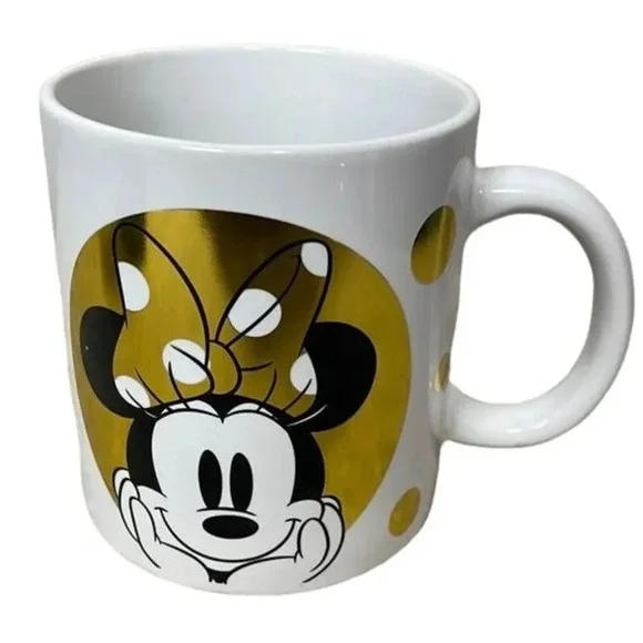 Disney Galerie Minnie Mouse‎ Coffee White/Gold 20 oz. Coffee Mug
