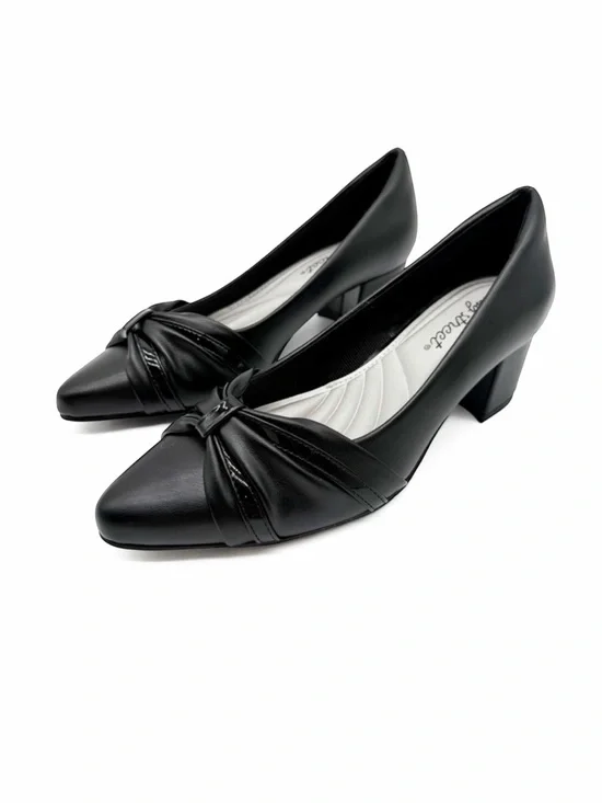 Easy Street Millie Comfort Block Heel Dress Pumps Black 6N Narrow NEW