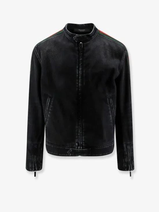 Gucci Denim Jacket With Web Detail Tag Size 52 Men