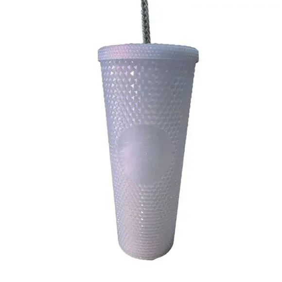 Starbucks New 2021 Holiday Tumbler Icy lilac Bling Studded‎  24oz With Straw