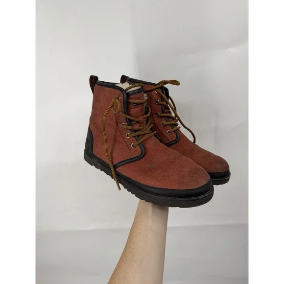 UGG Harkley Men 9 Oxford Boot Leather Outdoor Hiking Winter Insulated Camping