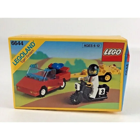 Lego 6644 Legoland Town System ROAD REBEL 59 Interlocking Pieces 1990 New Sealed