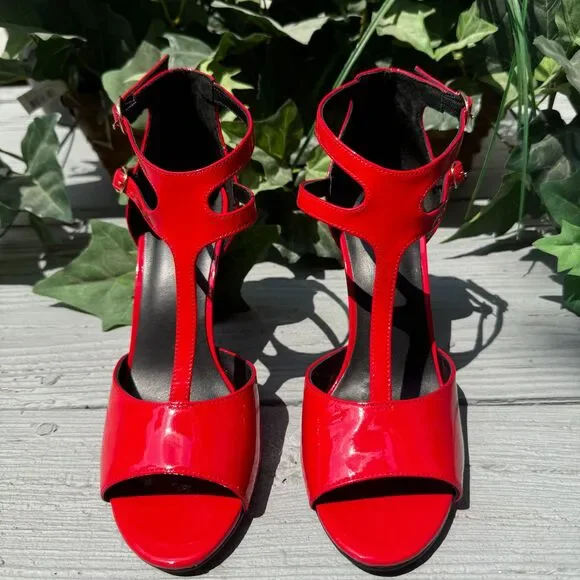 Aider Shock Absorbing Heels Red Stylish Strap Sandals 4