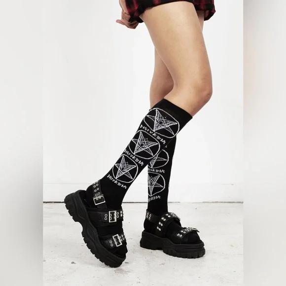 NWOT Disturbia Goetic Long Socks