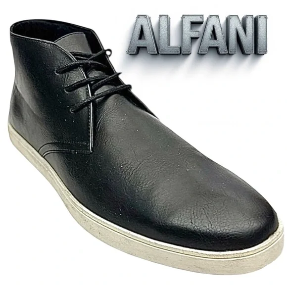 Alfani Barrett Black Leather Chukka Boots Men’s Size 10 M Macy’s Dress