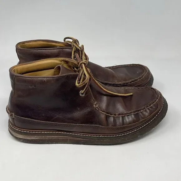 Sperry Gold Cup Chukka Boots Mens 8.5 M Brown Leather Crepe Sole Preppy Casual
