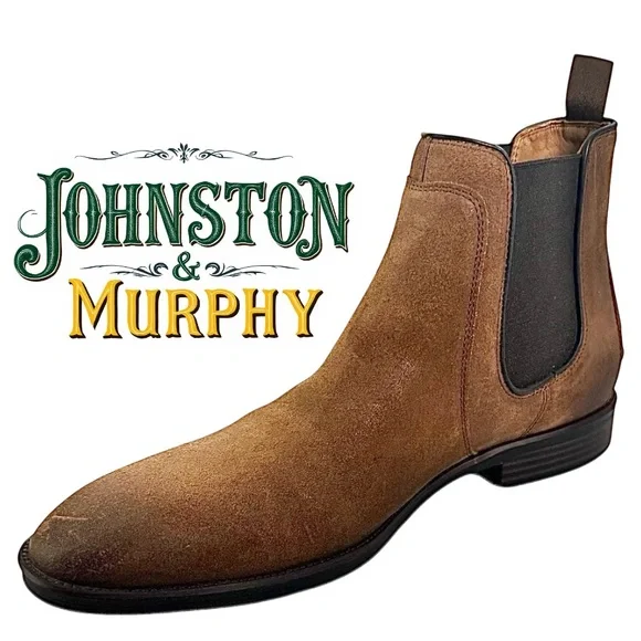 Johnston & Murphy Chelsea Boots Style 15-1480 Men’s Size 10.5M Nubuck Leather