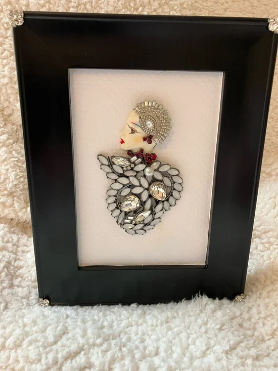 Elegant Bejeweled Woman Wall Art