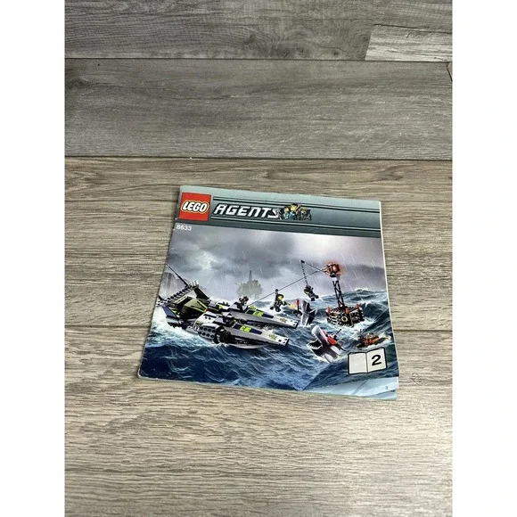 LEGO Agents 8633 Speedboat‎ Rescue Instruction Manual Book 2 2008 Illustrated