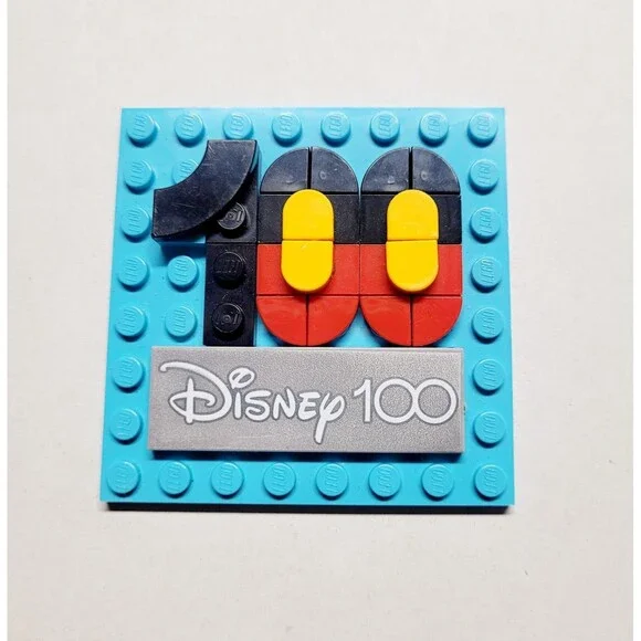 Retired Lego Disney 100 Years Of Animation Logo Plaque 2.5