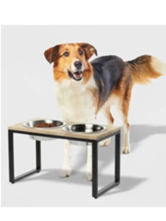 🐶BOOTS & BARKLEY~NIB Collapsible Elevated Feeder Double Dog Bowl 4 Cup capacity