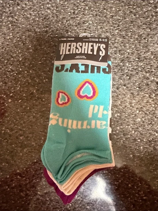 Hersheys novelty ankle socks 6 pairs